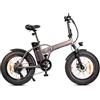 Smartway Bicicletta Elettrica Pieghevole M1XR4SCK Monster Bike 20" 250W Nero