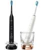 Philips DiamondClean 9000 Spazzolini Elettrici Sonici 2pz App Compatibile Bianco/Nero