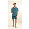 Gary Pigiama uomo aperto mezza manica pantalone corto Gary 100% Cotone Z65035