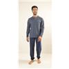 Gary Pigiama uomo serafino Gary calibrato jersey puro cotone Z60001CONF