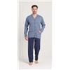 Gary Pigiama uomo aperto invernale interlock Gary V60002