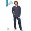Gary Pigiama uomo aperto invernale interlock Gary S60017