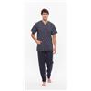 Gary Pigiama uomo aperto mezza manica pantalone lungo Jersey Gary puro cotone R60011