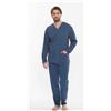 Gary Pigiama uomo aperto invernale interlock Gary Q60004