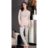 Nottingham Pigiama donna Nottingham serafino caldo cotone interlock PG45350