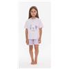 Gary Pigiama mezza manica pantaloncino bambina jersey puro cotone Gary R25061