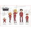 Nottingham Pigiama bambina Natale Nottingham caldo cotone interlock PG39700B