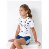 Jadea Pigiama cotone Jadea bambina mezza manica shorts P2003