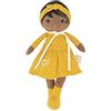 KALOO Tendresse Prima Bambola in Tessuto Naomie Bambola in Chiffon 32 cm Abito Giallo Cofanetto Regalo e Nastro Personalizzabile Dalla Nascita, K200009, 32cm