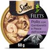 Sheba Filets Cibo Umido per gatti con Pollo e Gamberetti da 60g;