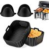 Dictien Teglia Silicone Friggitrice ad Aria per Ninja Foodi Max 9.5L AF400EU/ 7.6L AF300EU, Accessories Air Fryer per Ninja Double Stack xl 9.5L SL400EU, Riutilizzabile Contenitori per Friggitrice ad Aria