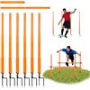 Hikeen Lunghezza regolabile Calcio Agilità Training Pali Slalom Pali e Calcio Ostacoli Corso per Adolescenti Calcio Formazione Sport All'aria Aperta Attrezzature per l'allenamento di Velocità