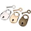 Walfront Set di 3 Mini Lucchetti con Chiavi a Forma di Orso Stile Vintage per Decorazione Borsetta Argento Oro Bronzo