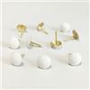 Let's Decorate 500 pezzi: D11mmxL17mm Puntine da tappezzeria bianche per divano, puntine decorative per mobili in legno, chiodi a testa rovesciata per hobnail, chiodi da pollice per la casa, chiodi per tappezzeria