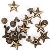 Fdit 50pcs borchie rivetto a forma di stella decorazione vestiti fai da te con viti 14mm per artigianato in pelle fai da te/vestiti/scarpe/cinture riparazione decorazione(1#)