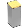 Mongardi 7413C01 4' Otto Portasacco Raccolta Differenziata, Giallo/Grigio, 32 x 35 x 80 cm