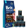BRIT Premium By Nature Sensitive Lamb 15kg + scatolette con agnello 6 x 1240g
