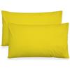 Nada Home Coppia Federe Cuscini Letto 52x82 cm in 100% Puro Cotone - Copricuscini Guanciale Tinta Unita con Pattina Interna Senza Zip o Bottoni - Set 2 Federe Morbide e Resistenti