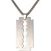 U7 Collana Uomo con Ciondolo Lama di Rasoio in Acciaio Inossidabile Colore Argento Collana Lama Acciaio con Catena 50cm + 5cm Regalo per Uomo Ragazzo Padra Marito