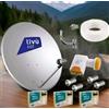Emme Esse KIT 3 DECODER HD TIVÙSAT SATELLITARE PARABOLA 80CM LNB 4 USCITE STAFFA 100 MT