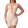 Slimers Body modellante senza spalline, schiena bassa, modellante per il corpo da donna, reggiseno snellente integrato con scollo profondo, nero, Medium