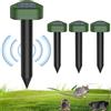 BOJYS 4 Pezzi Talpe Ultrasuoni Solare, Repellente Solare Scaccia Talpa, Dissuasore per Talpe a Ultrasuoni Utilizzato per Respingere Talpe, Arvicole, Serpenti Protegge Prati e Giardini