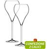 Italesse 38 cl - Grand Balloon Calice Flute in Vetro - Set 2 Pezzi