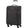 American Tourister CrossTrack - Spinner M, espansibile valigia, 67 cm, 71,5/77 L, grigio/rosso (grigio/rosso)