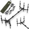 Lidsters Fishing Supplies NGT - 3 canne da pesca alla carpa, completamente regolabili, con custodia per il trasporto