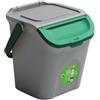 Stefanplast Pattumiera verticale 28 L Eco way Grigio / Verde