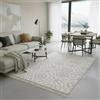 Jimri - Tappeto passatoia Tepiche per soggiorno, camera da letto, cucina, bagno, tappeto Boho Kelim, Passatoia tappeto - grigio chiaro color crema, 120 x 170 cm.