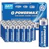Powermax 24 batterie AA, batteria alcalina di lunga durata, 10 anni di durata, imballaggio richiudibile