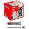 Fischer DuoHM Ø 12 mm con Vite TORX 6 x 55 mm, 25 Tasselli per Cartongesso in Metallo e Nylon senza Necessità di Pinza, 572925