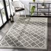 SAFAVIEH Tappeto Boho per Soggiorno, Sala da pranzo, Camera da letto - Amherst Collection, A Pelo Corto, Grigio scuro e Beige, 122 X 183 cm