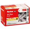 fischer 568006 SX Plus - Tasselli a espansione da parete, 6 x 30 mm, confezione da 100