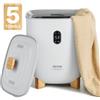 VEVOR Scaldasalviette Capienza 25 Litri con Schermo LED, Scaldacoperte per Bagno, 4 Livelli di Timer, Impostazione Temperatura, Blocco di Sicurezza, per SPA, Casa, Grigio