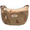 Alviero Martini 1A Classe Borsa a tracolla mezzaluna realizzata con stampa geo classic e dettagli tinta unita sui lati della borsa