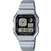 Casio Orologio Casio in Acciaio Vintage Edgy Multifunzione A130WE-1AEF Argento