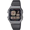Casio Orologio Casio in Acciaio Vintage Edgy Multifunzione A130WEGG-1AEF Nero