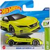 Hot Wheels Nissan Leaf Nismo RC_02, Serie EV, Modellino in Die-Cast, Scala 1:64, Giallo, CON CUSTODIA PROTETTIVA