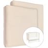 Baby Comfort 2x lenzuola con angoli elasticizzati in jersey 100% cotone per materassi da 160x70 cm (crema)