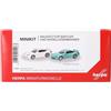 herpa Kit di montaggio MiniKit Porsche 911 GT3 (996) Grandprix bianco e verde chiaro, 2 pezzi, miniatura in scala 1:87, da collezione, per modellismo, in plastica