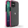 IZMAEL.eu Custodia Spring clear TPU per Apple iPhone 12 Pro Max - Rožinė