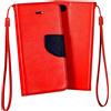 Telone Custodia Magnetica Fancy per Samsung Galaxy S22 Ultra - Raudona