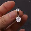 HARAHU Orecchino da piercing LI-23610 - Argento / Cuore