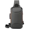 HARAHU Borsa a tracolla con ricarica USB anti-furto TO-25612 - Grigia