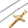 HARAHU Collana Silver - Gold Cross - Oro