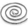 HARAHU Collana TA-34561 - Argento / 100cm / 2mm