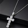 HARAHU Collana Cross AU-38303 - Argento / Cristallo
