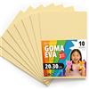 OFITURIA Fogli di Gomma Eva Colorata per Lavoretti Creativi, Fai-da-te, Progetti Scolastici, Scrapbooking, Decorazioni Artistiche e Biglietti 20x30cm (Crema, 10 pz)